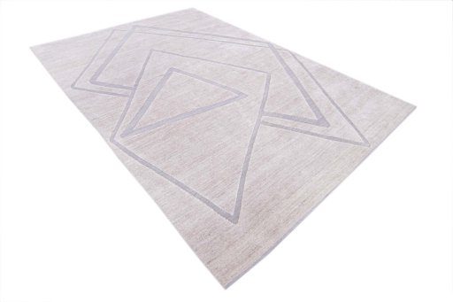 Corner detail of New Mahli rug showing border pattern and Mercesized Cotton pile