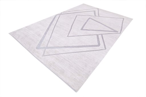Close-up detail of New Mahli rug from Pakistan showing Mercesized Cotton weave