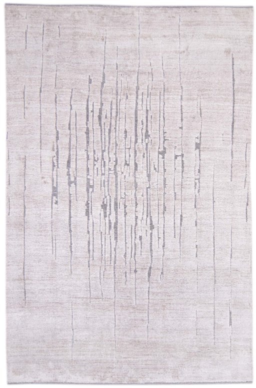 Full view of New Mahli rug from Pakistan, 246 × 161 cm in Gray tones