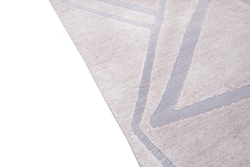 Backside of handmade New Mahli rug showing knot structure and weave density