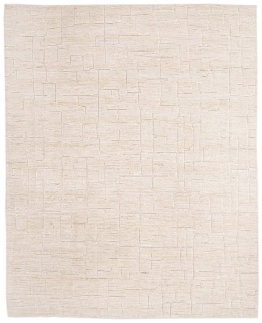 Full view of New Mahli rug from Pakistan, 314 × 245 cm in Beige tones