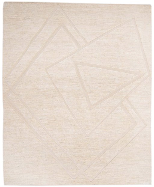 Full view of New Mahli rug from Pakistan, 313 × 253 cm in Beige tones