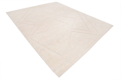 Corner detail of New Mahli rug showing border pattern and Wool pile