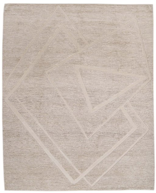 Full view of New Mahli rug from Pakistan, 311 × 254 cm in Gray tones