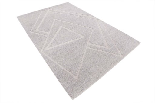 Corner detail of New Mahli rug showing border pattern and Wool pile