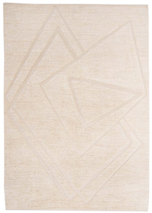 Full view of New Mahli rug from Pakistan, 247 × 173 cm in Beige tones