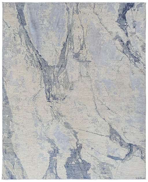 Full view of New Mahli rug from Pakistan, 304 × 244 cm in Gray tones