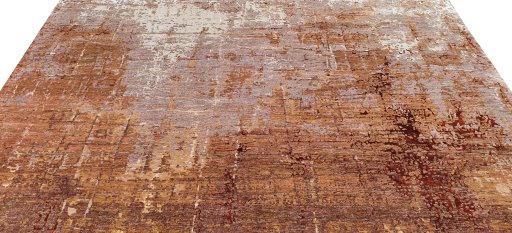 Backside of handmade New Mahli rug showing knot structure and weave density