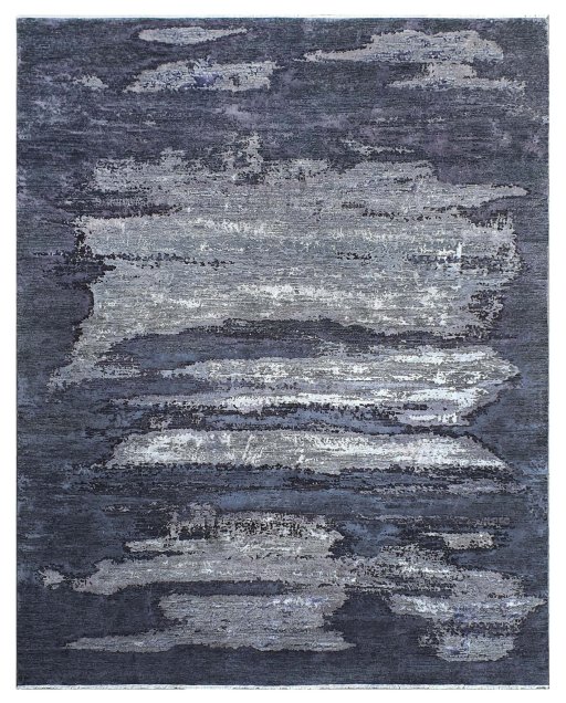 Full view of New Mahli rug from Pakistan, 358 × 277 cm in Gray tones