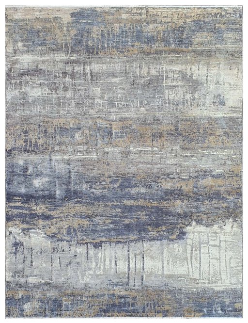 Full view of New Mahli rug from Pakistan, 372 × 274 cm in Gray tones