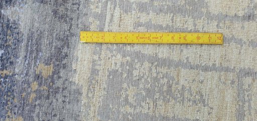 Full view of New Mahli rug from Pakistan, 372 × 274 cm in Gray tones