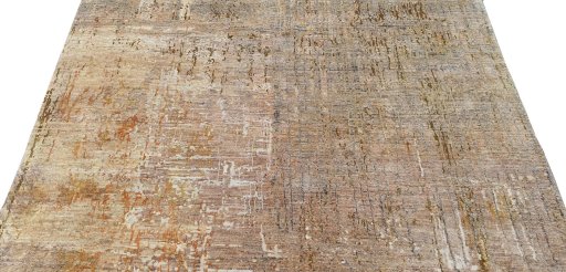 Backside of handmade New Mahli rug showing knot structure and weave density