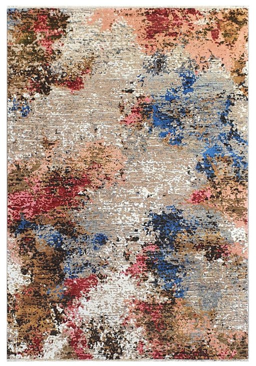 Full view of New Mahli rug from Pakistan, 298 × 201 cm in Multi Color tones
