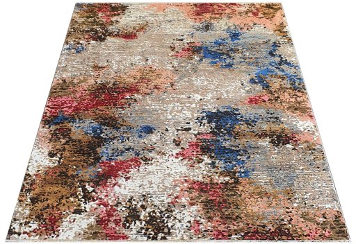 Corner detail of New Mahli rug showing border pattern and Wool pile