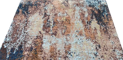 Backside of handmade New Mahli rug showing knot structure and weave density
