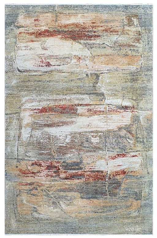 Full view of New Mahli rug from Pakistan, 306 × 196 cm in Multi Color tones