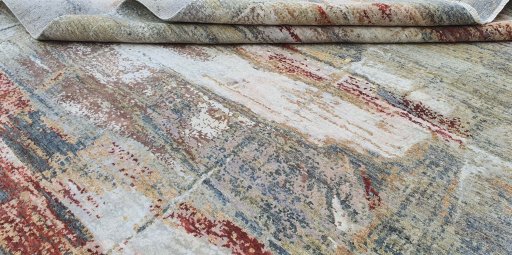 Close-up detail of New Mahli rug from Pakistan showing Wool weave