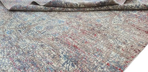 Close-up detail of New Mahli rug from Pakistan showing Wool weave