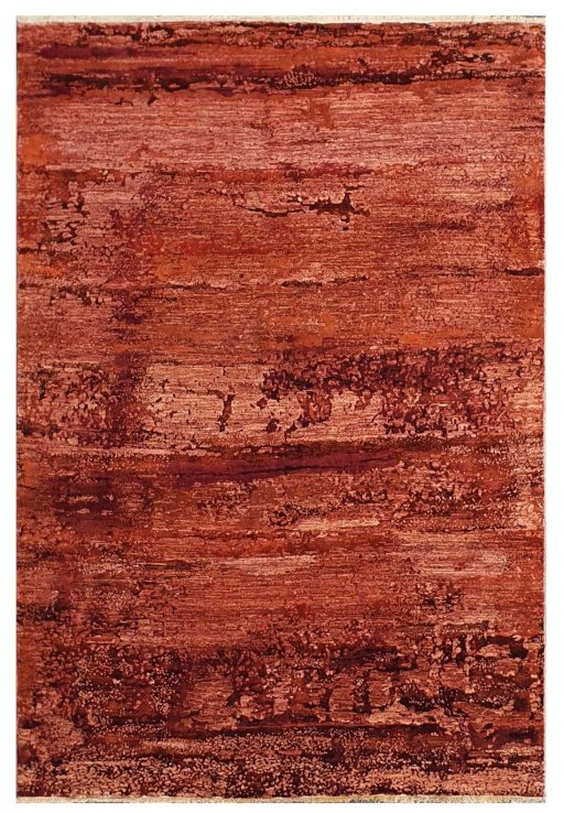 Corner detail of New Mahli rug showing border pattern and Wool pile