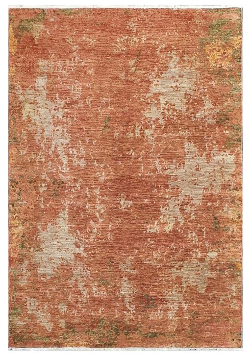 Full view of New Mahli rug from Pakistan, 243 × 165 cm in Yellow tones