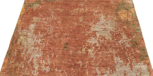 Backside of handmade New Mahli rug showing knot structure and weave density