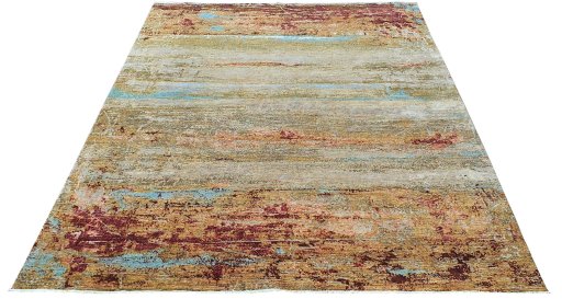 Corner detail of New Mahli rug showing border pattern and Wool pile