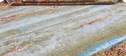 Close-up detail of New Mahli rug from Pakistan showing Wool weave