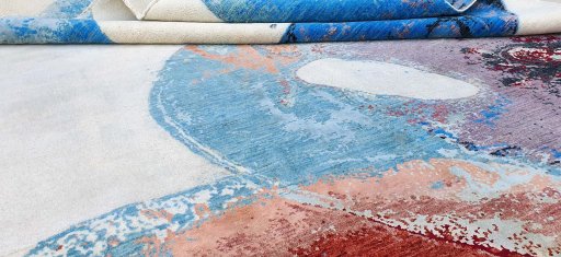Close-up detail of New Mahli rug from Pakistan showing Wool weave