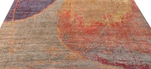 Surface texture of New Mahli rug with natural Wool and intricate pattern