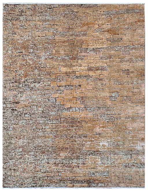 Full view of New Mahli rug from Pakistan, 308 × 242 cm in Brown tones