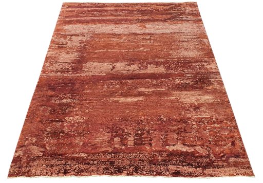 Corner detail of New Mahli rug showing border pattern and Wool pile