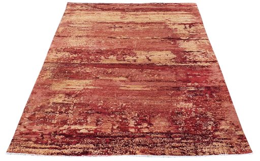 Corner detail of New Mahli rug showing border pattern and Wool pile