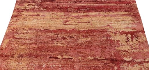 Backside of handmade New Mahli rug showing knot structure and weave density