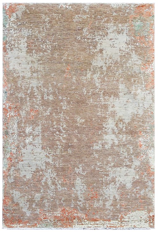 Full view of New Mahli rug from Pakistan, 263 × 168 cm in Beige tones