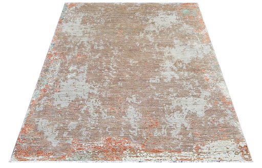 Corner detail of New Mahli rug showing border pattern and Wool pile