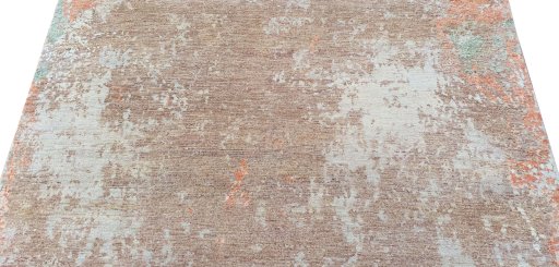 Backside of handmade New Mahli rug showing knot structure and weave density