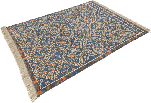 Close-up detail of New Morocco rug from Pakistan showing Wool weave