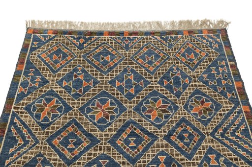 Surface texture of New Morocco rug with natural Wool and intricate pattern