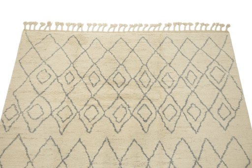 Surface texture of New Morocco rug with natural Wool and intricate pattern