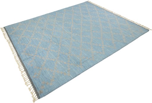 Close-up detail of New Morocco rug from Pakistan showing Wool weave