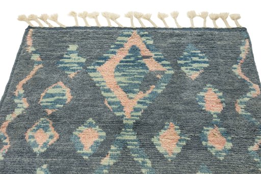 Surface texture of New Morocco rug with natural Wool and intricate pattern