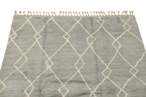Surface texture of New Morocco rug with natural Wool and intricate pattern