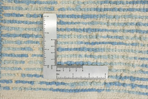 Close-up detail of New Morocco rug from Pakistan showing Wool weave