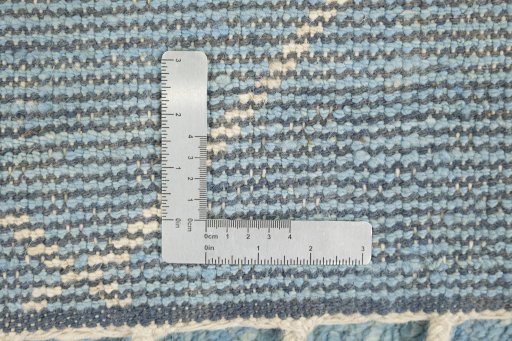 Close-up detail of New Morocco rug from Pakistan showing Wool weave