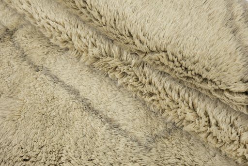 Full view of New Morocco rug from Morocco, 305 × 269 cm in Cream tones