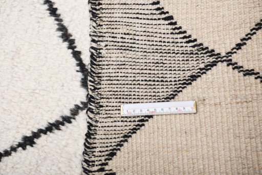 Close-up detail of New Morocco rug from Pakistan showing Wool weave