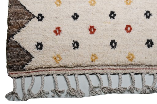 Close-up detail of New Morocco rug from Pakistan showing Wool weave