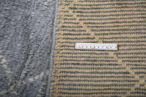 Close-up detail of New Morocco rug from Pakistan showing Wool weave
