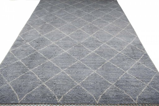 Close-up detail of New Morocco rug from Pakistan showing Wool weave