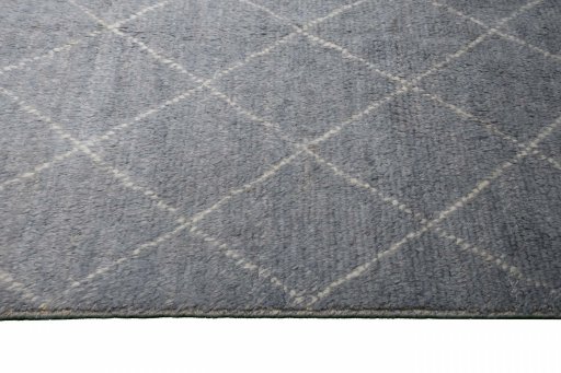 Close-up detail of New Morocco rug from Pakistan showing Wool weave
